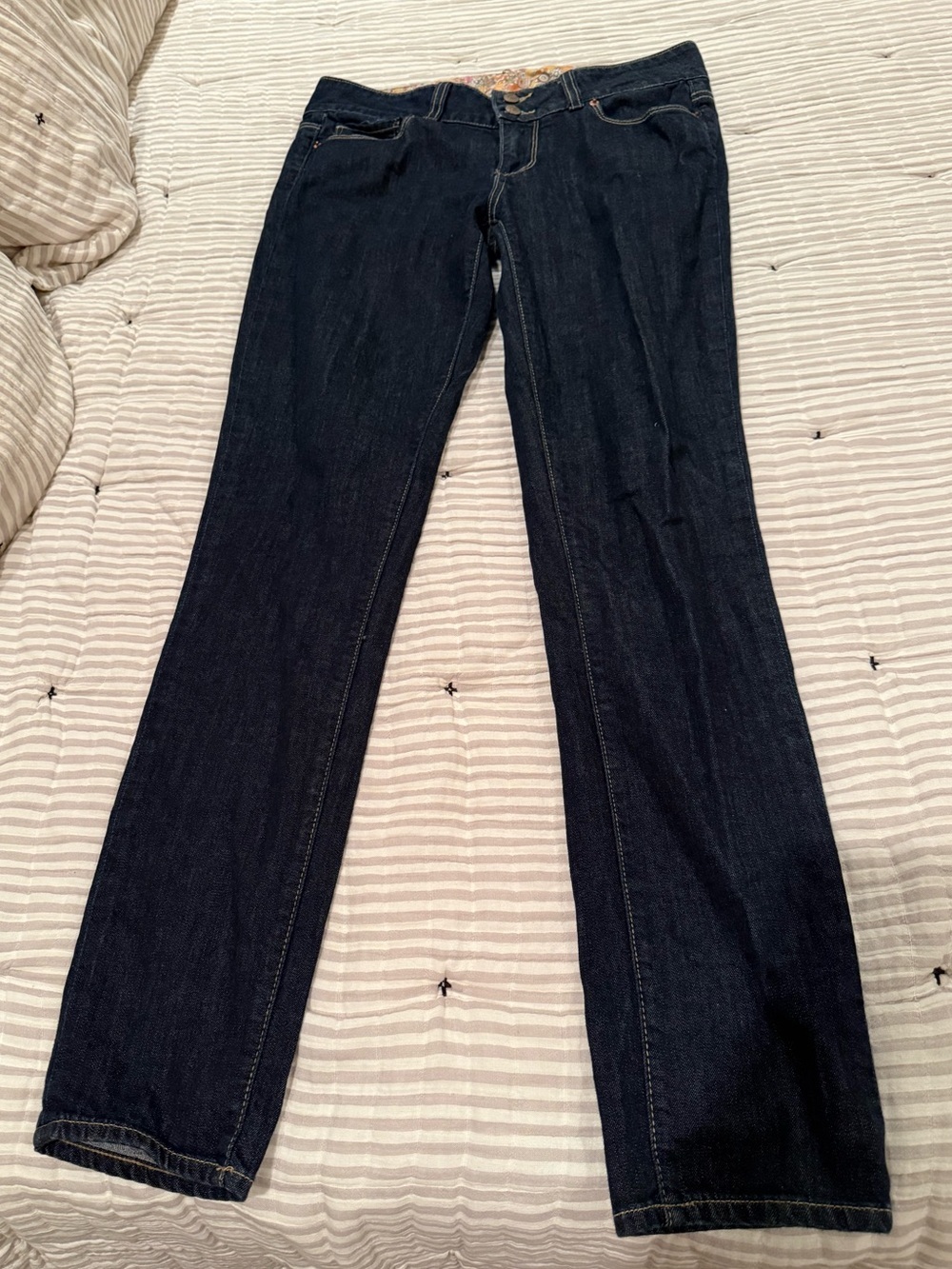 PAIGE Women's Straight Leg Indigo Blue Jeans